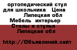 ортопедический стул для школьника › Цена ­ 3 000 - Липецкая обл. Мебель, интерьер » Столы и стулья   . Липецкая обл.